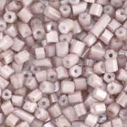 Seed beads Special buggles - ± 4 mm Dark antique pink diamond